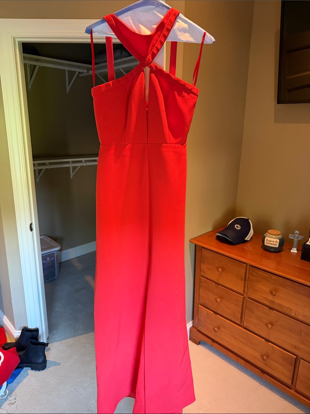 BCBGMaxAzria Coral evening gown